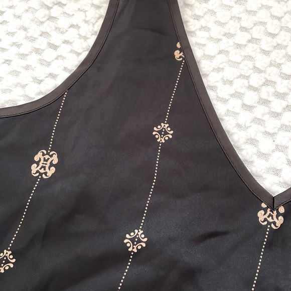 NWT Soma black & tan print satiny camisole - Picture 2 of 4